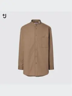 +J スーピマコットンオーバーサイズスタンドカラーシャツ 新品未使用