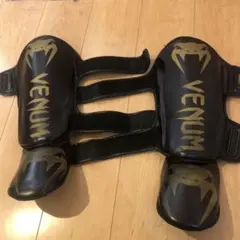 Venum レガース ブラック/ゴールド サイズ【S】べナム シンガード