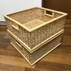 【超メルカリ市期間限定出品】ラタンバスケット 2個セット