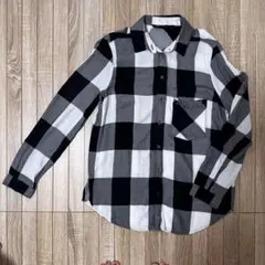 ZARA BASIC 長袖シャツ Sサイズ チェック柄