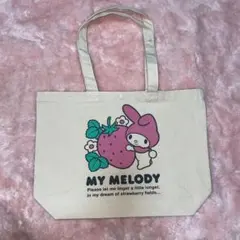 新品　サンリオ　MY MELODY マイメロ　イチゴデザイン トートバッグのサムネイル