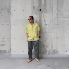 WAX Linen shirts イエローMサイズのサムネイル