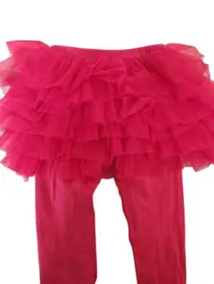 フリル付きピンクスカートレギンス 110120130赤女の子スカッツ
