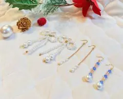 ハンドメイドピアス３点セット