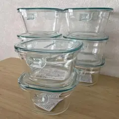新品　iwaki イワキ　パック＆レンジ　耐熱ガラス容器　200ml 8個セットのサムネイル