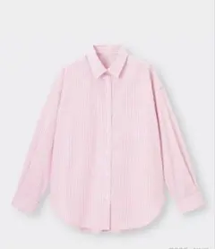 【お値下げ中】ピンクと白のストライプ長袖シャツ