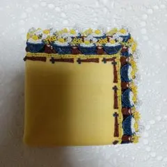 近沢レースハンカチ　卵がけご飯 カナリヤイエロー