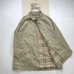BURBERRY 一枚袖ミドルコート ノバチェック ベージュ 3L