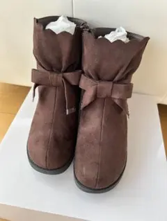 BEBE べべ　ブラウン スエードリボンブーツ　ショートブーツ　ブーツ