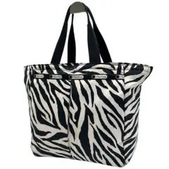 LeSportsac レスポートサック トートバッグ ゼブラ柄 モノトーン ロゴのサムネイル