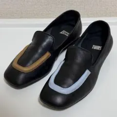 CAMPER TWINS フラットシューズ 黒 レザーのサムネイル