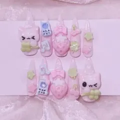 女児 ゴテゴテ 平成 ネイルチップ 地雷 量産 イベント ライブ 推し