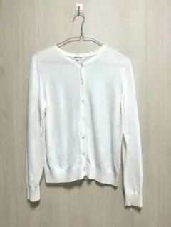 ホワイト M 長袖カーディガン　natural beauty basic
