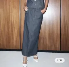 美品　ZARA デニム　ロングスカートのサムネイル