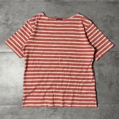レア OLD UNIQLO ボーダー Tシャツ 短丈 ピンク Mのサムネイル
