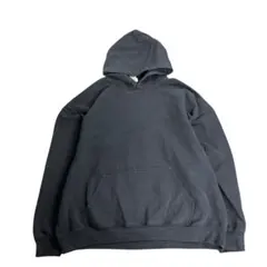 無地パーカー　スウェット地　ギルダン　ストリート　ブラック　XL 古着　7A7