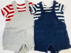 オーバーオール サロペット　ロンパース　双子　女の子　男の子　ユニクロベビー