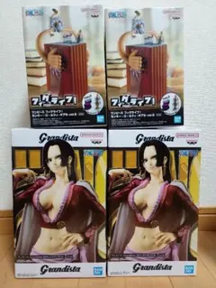 ワンピース Grandista ハンコック フィグライフ ルフィ フィギュア4点