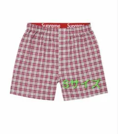 Supreme ボクサーパンツ チェック柄 ピンク S