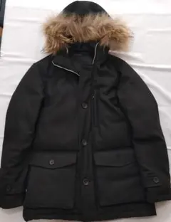 アーバンリサーチドアーズ ダウンジャケット 黒 タヌキ ラグーンファー 38