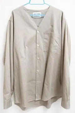 FORK&SPOON ノーカラーロングスリーブシャツ DF26-13V008