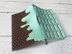 文庫本ブックカバー＊チョコミント