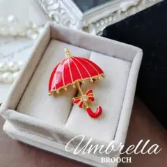 リップレッド ビーズ刺繍 ブローチ ビーズ ビジュー レジン 