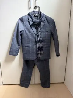 フォーマルスーツ グレー系チェック 120cm