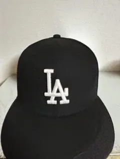 New Era LAロゴ ブラックキャップ