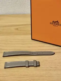 美品　エルメス純正　エルメス時計　純正ベルト　良品　純正尾錠付き エルメス HERMES Hウォッチ HH4.230 オブシディアン SS/レザー