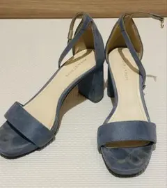 アダムエロペ　ブルー　スエード　ストラップサンダル　箱付き