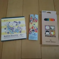 スヌーピー 色鉛筆セット 12色&ボールペン&ミニタオル