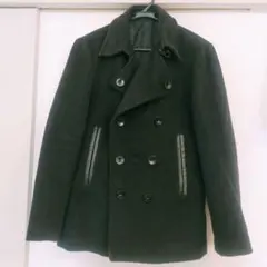 BG ダークグレー ダブルブレスト チェスターコート