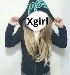 A11777 Xgirl♡サガラワッペン激かわ❤︎デカロゴパーカーめちゃかわいのサムネイル