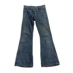 70s80s 国産ヴィンテージ ベルボトムパンツ　フレアパンツ ヒッピースタイルのサムネイル