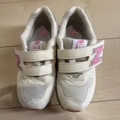 new balance 313 20cmベルクロスニーカー クリーム/ピンク