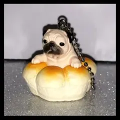 コメント必須★いぬぱん キーホルダー ちぎりパン キーチャーム パグ