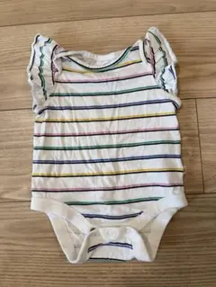GAP ストライプ　ノースリーブロンパース　60