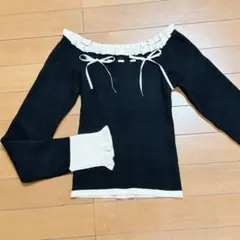 ♡ems excite♡ フリル&リボン ニット