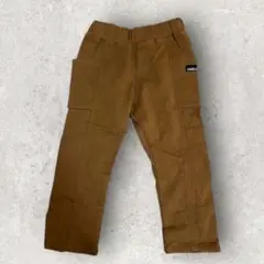 キッズ 長ズボン ストレッチパンツ カジュアルパンツ (100) ブラウン系