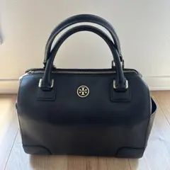 Tory Burch 黒 レザーハンドバッグ