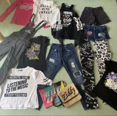 美品　新品同様　ジディ　ziddy 150 デニム　半袖　長袖　パンツ　バッグ