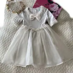 トッカ　バンビーニ　キッズ　ドレス　ワンピース　チュール　レース　リボン　結婚式
