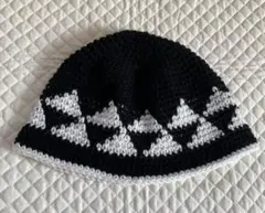 春夏クラッシャーハット　クロシェハット　ビーニー　バケットハット　手編み