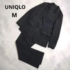 UNIQLO 感動ジャケット パンツ レディース M 黒 セットアップ スーツ