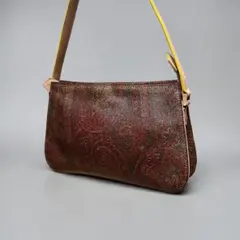 ETRO エトロ　ワンショルダーバッグ　ペイズリー柄　レザー　ブラウン　茶のサムネイル