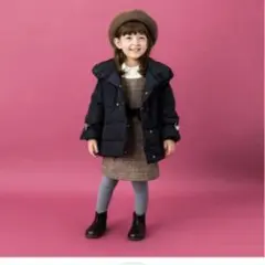 プティマイン(petit main) 裏ボア ダブルボタン中綿コート