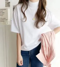 【クラシカルエルフ 】シルケットハイネックカットソー　M