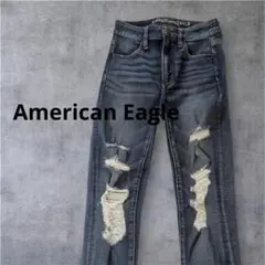 American Eagle スキニーデニム ダメージ加工のサムネイル