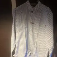TOMMY HILFIGER 長袖シャツ XL 青と白のストライプ